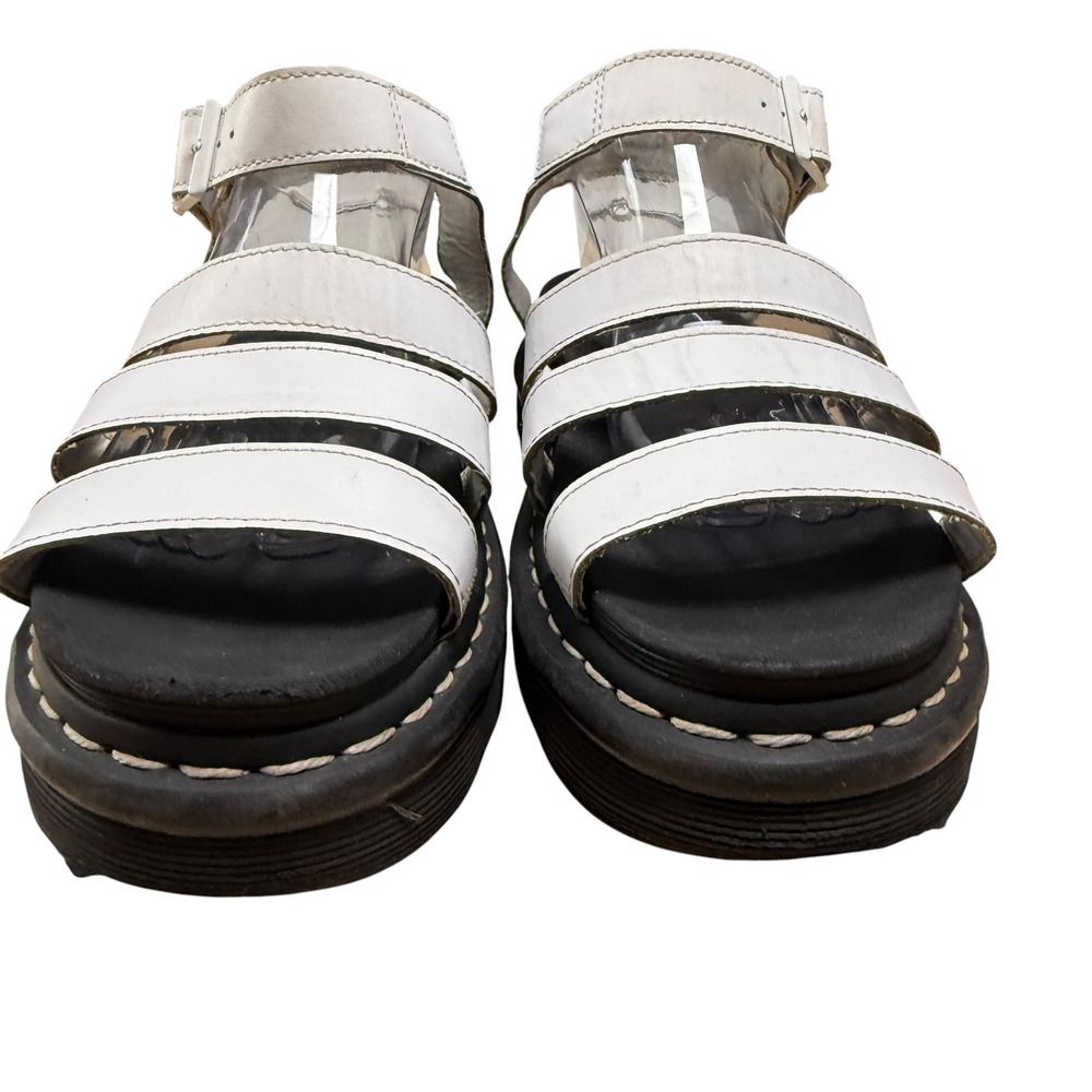 Dr. Martens Blaire White Leather Gladiator Platform Sandals Womens 9 JY004 SK12T - Picture 5 of 8